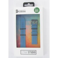 Original Samsung Gear Sport Armband Leather GP-R600 Blue OVP versiegelt