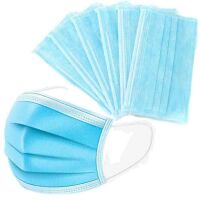 3 Lagig Behelf-Mund-Nasen-Atem-Schutz Gesichtsmaske Einwegmaske Maske Bedeckung 100er Pack NEU