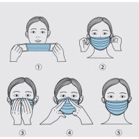3 Lagig Behelf-Mund-Nasen-Atem-Schutz Gesichtsmaske Einwegmaske Maske Bedeckung 100er Pack NEU