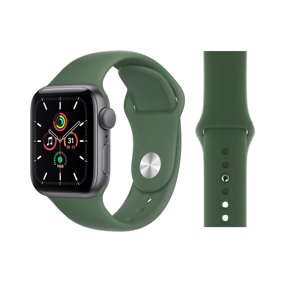 Original Apple Sport Armband S/M + M/L 42/44/45mm MKUN3ZM/A Clover Sehr Gut