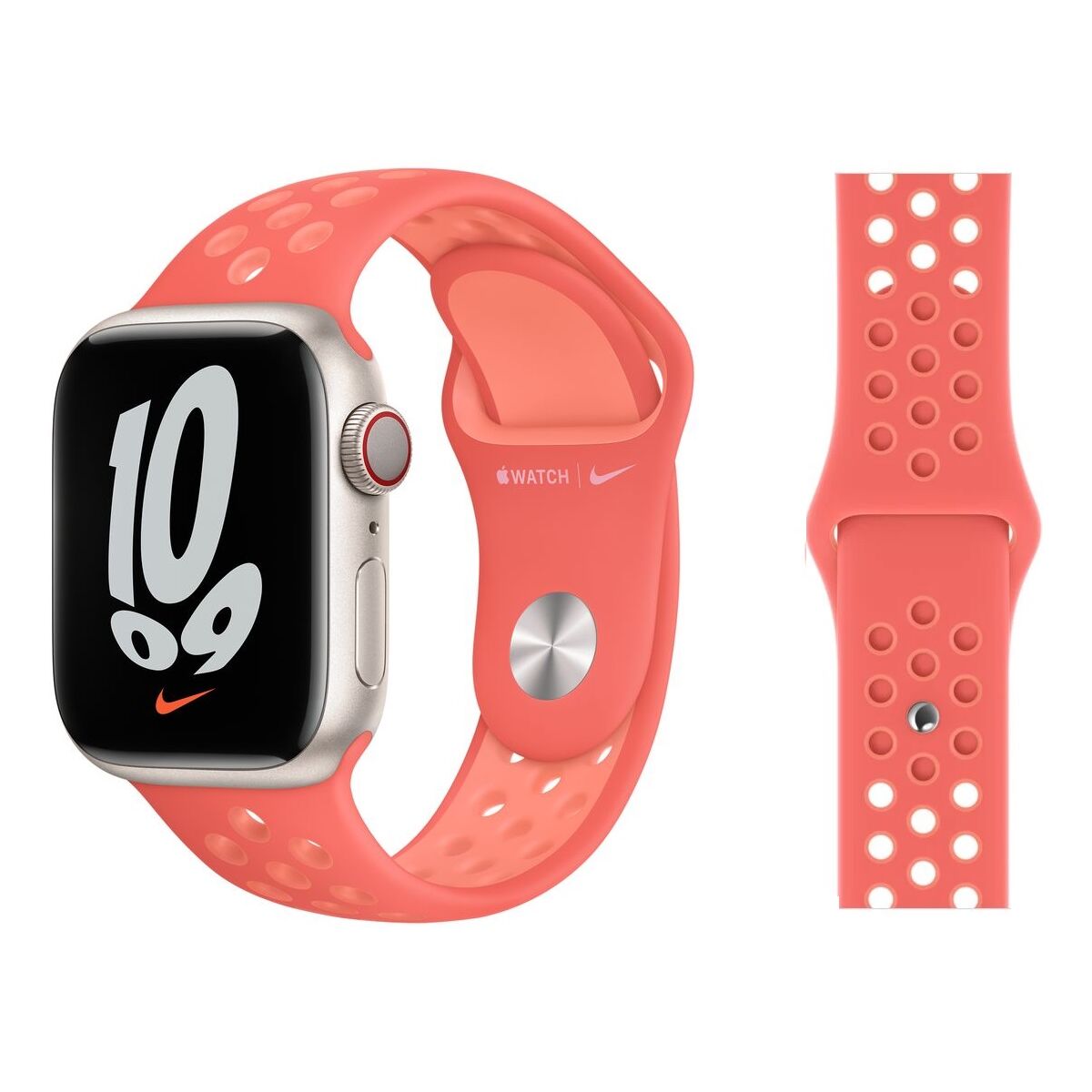 Original Apple Nike Sport Armband M/L 42/44/45mm ML8A3ZM/A Magic Ember/Crimson Bliss