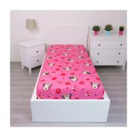 Disney Minnie Hearts Spannbettlaken 90x200cm 100% Baumwolle