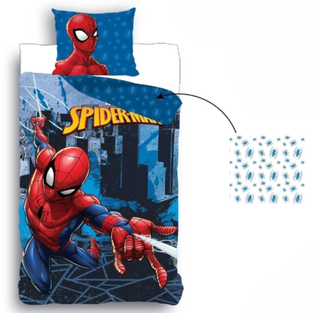Wendebettwäsche Skye Spiderman Bettwäsche 140x200 cm
