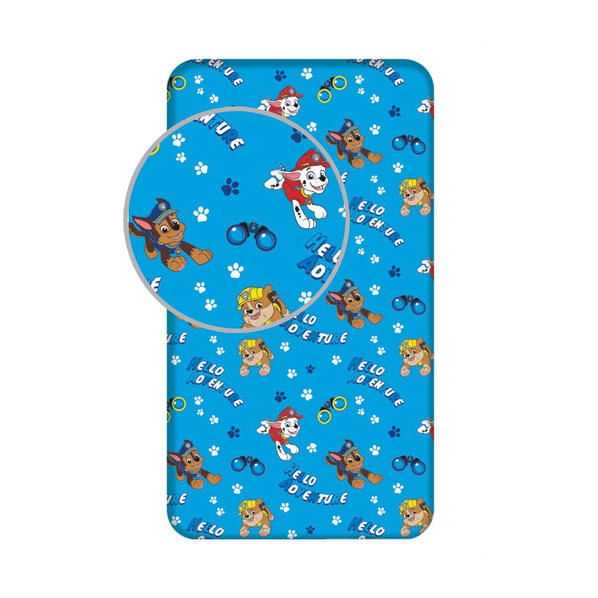 Paw Patrol Spannbettlaken 90x200cm – Hello Adventure