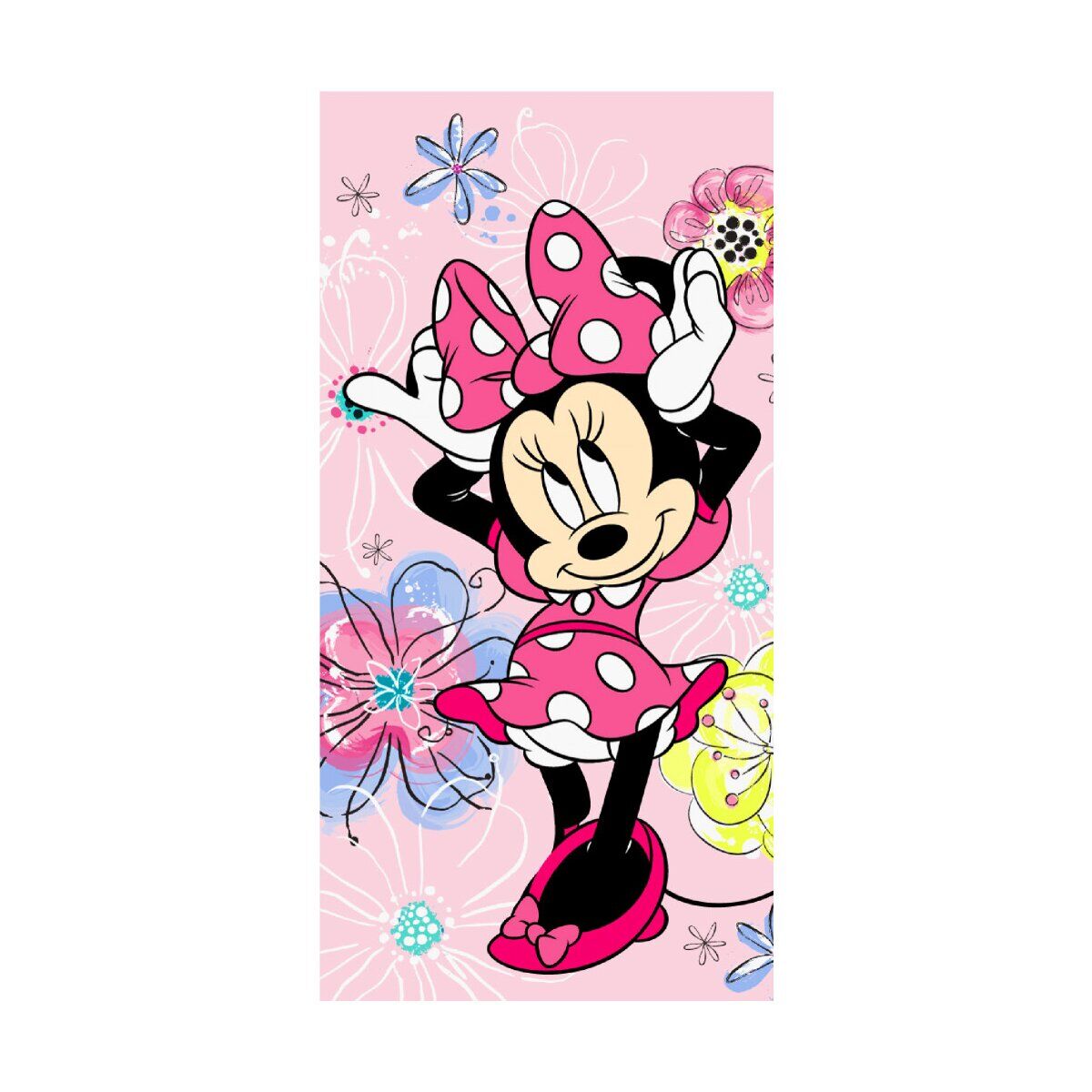 Minnie Mouse Badetuch 70x140cm – Pink Bow Strandtuch