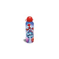 Spiderman Trinkflasche 500ml Glow Web Aluflasche Marvel