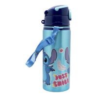 Disney Stitch Trinkflasche 730ml Aluminiumflasche mit Strohhalm & Gurt