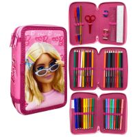 Barbie Federmäppchen 3 Etagen gefüllt Glam Style