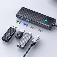 Orico PAPW2AC-C3 USB-C Hub 2× USB-A + 2× USB-C Schwarz