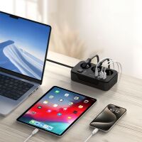 Tech-Protect PC3X6 Steckdosenleiste USB-A/C 200cm Schwarz