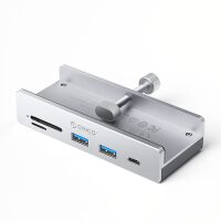 Orico MH5PC USB-C Hub 5-Port Tischklemme Silber