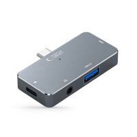 Tech-Protect V6 USB-C Hub 4in1 HDMI PD100W Grau