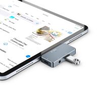 Tech-Protect V6 USB-C Hub 4in1 HDMI PD100W Grau