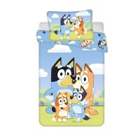 Bluey Happy Family Kinderbettwäsche Kindergarten...