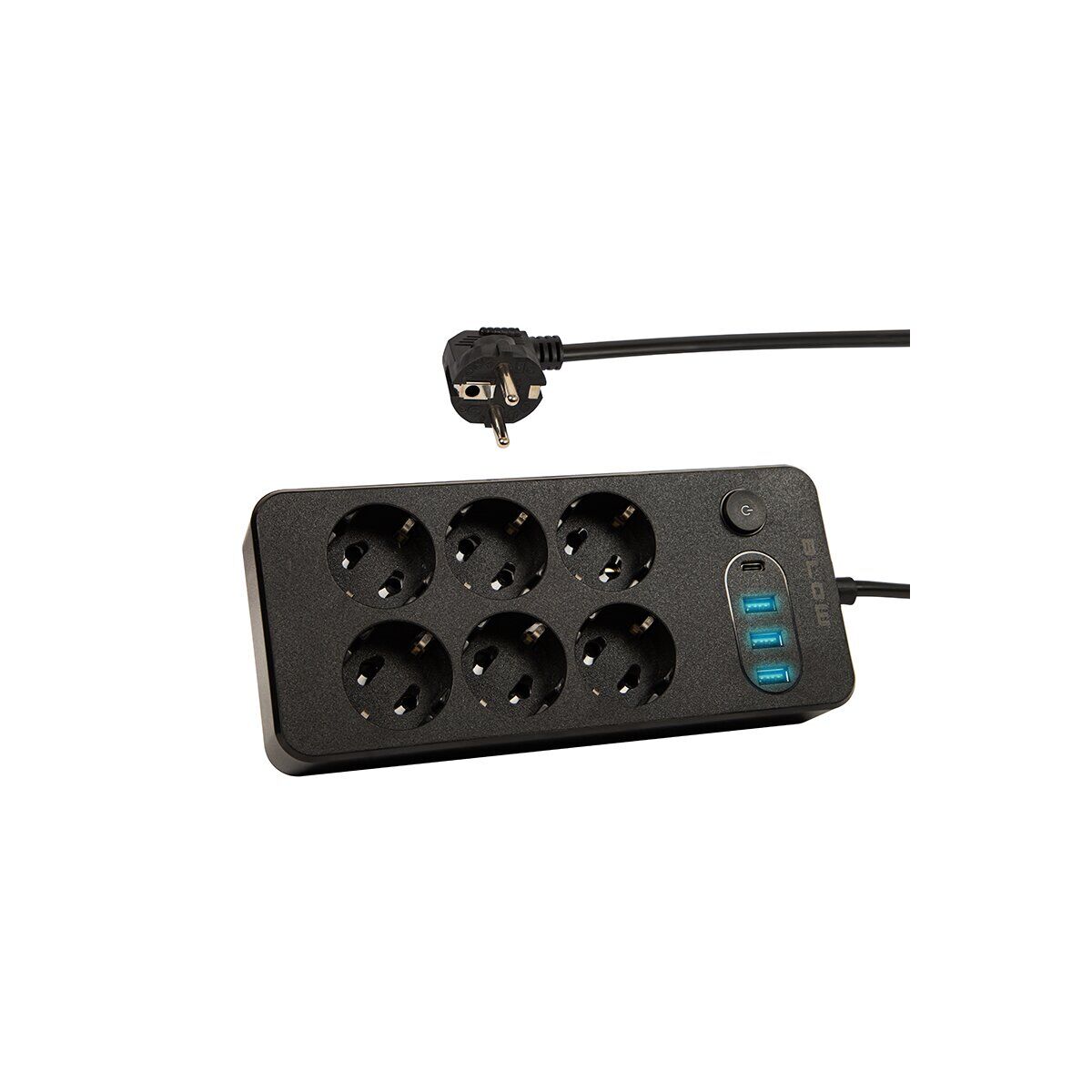 Blow PS-620 6-fach Steckdosenleiste USB-C 2m