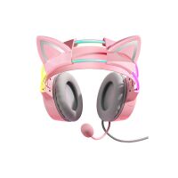 ONIKUMA X15Pro Pink Gaming Headset Katzenohren
