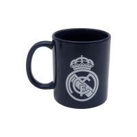 Real Madrid Keramiktasse Blau mit Box Wappen