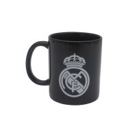 Real Madrid Keramiktasse Schwarz Wappen Box