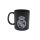 Real Madrid Keramiktasse Schwarz Wappen Box