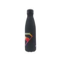 Superman Thermoflasche Schwarz Doppelwand