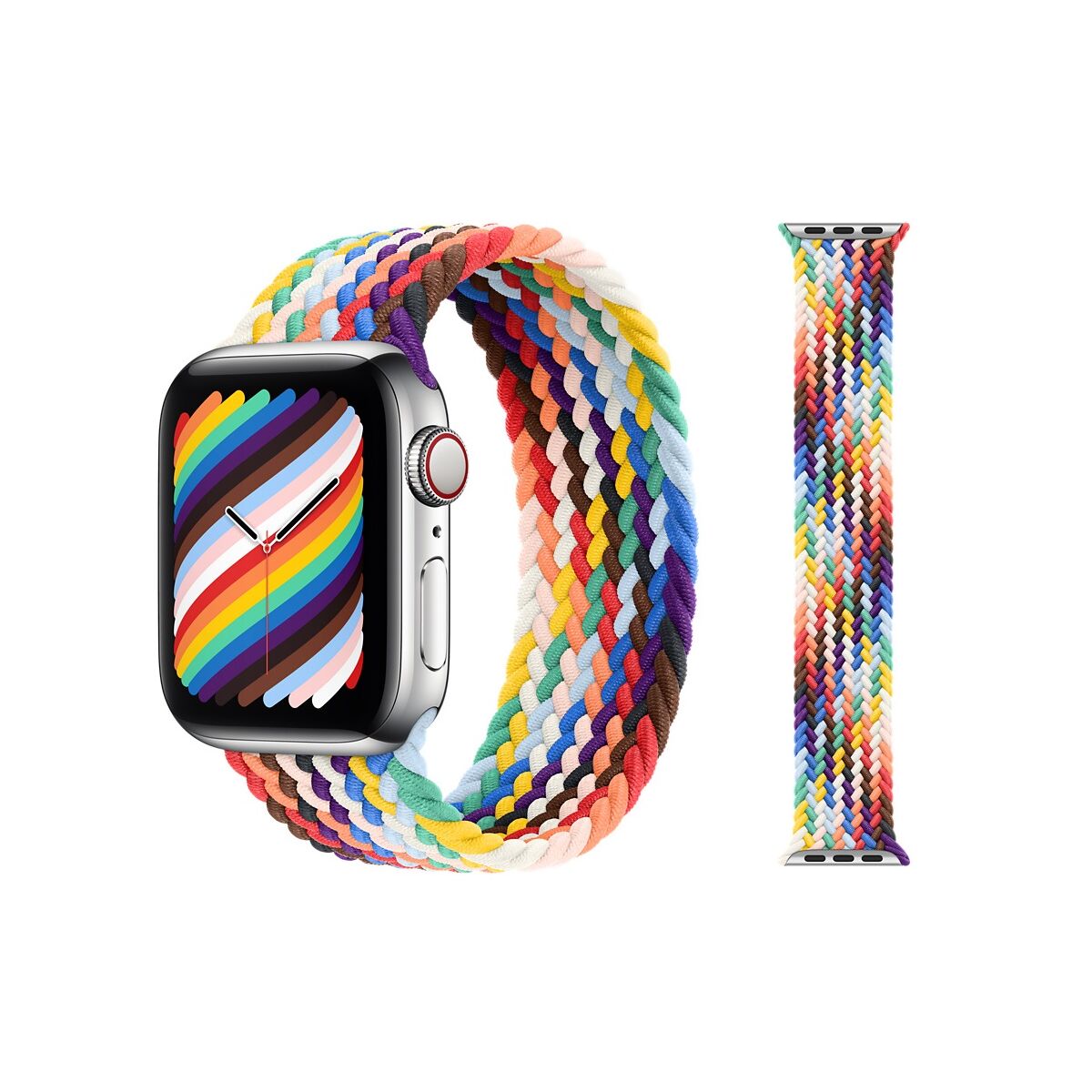 Original Apple Braided Solo Loop Armband 38/40/41/42mm Größe 7 Pride Edition OVP