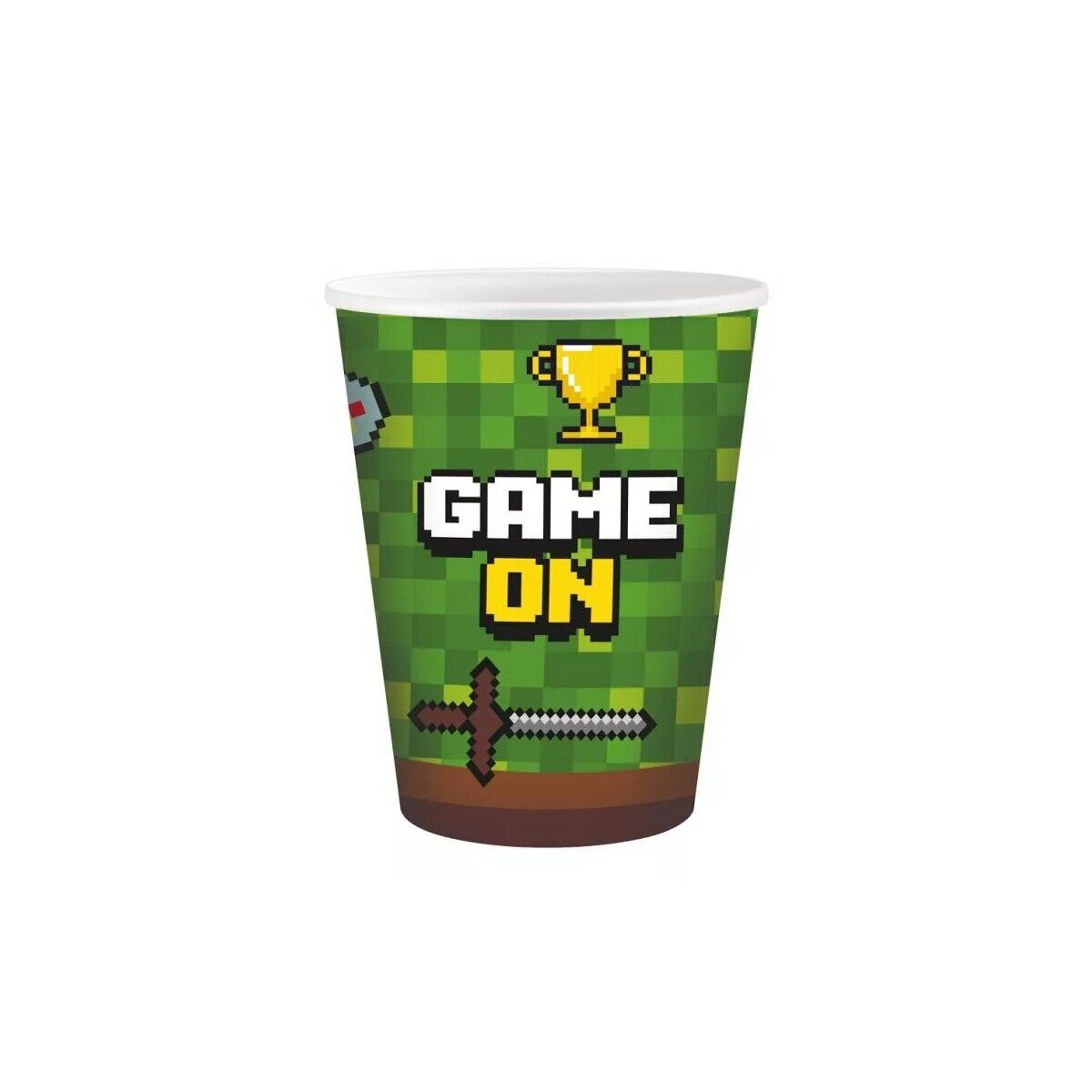 Gamer Game On Spiel Kunststoffbecher 6 Stk 200 ml