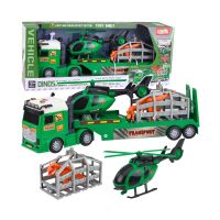 Dinosaurier-Transportset: LKW, Abschleppwagen, Hubschrauber