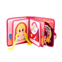 3D-Filz-Prinzessin Rosa Sensorisches Lernbuch