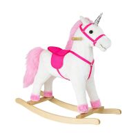 Laufendes Pferd Einhorn Weiß Geräusche Bewegt...