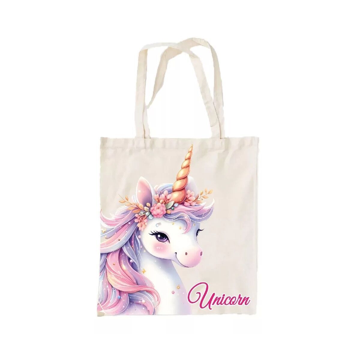 Einhorn Mystic Leinentasche, Einkaufstasche 44 cm