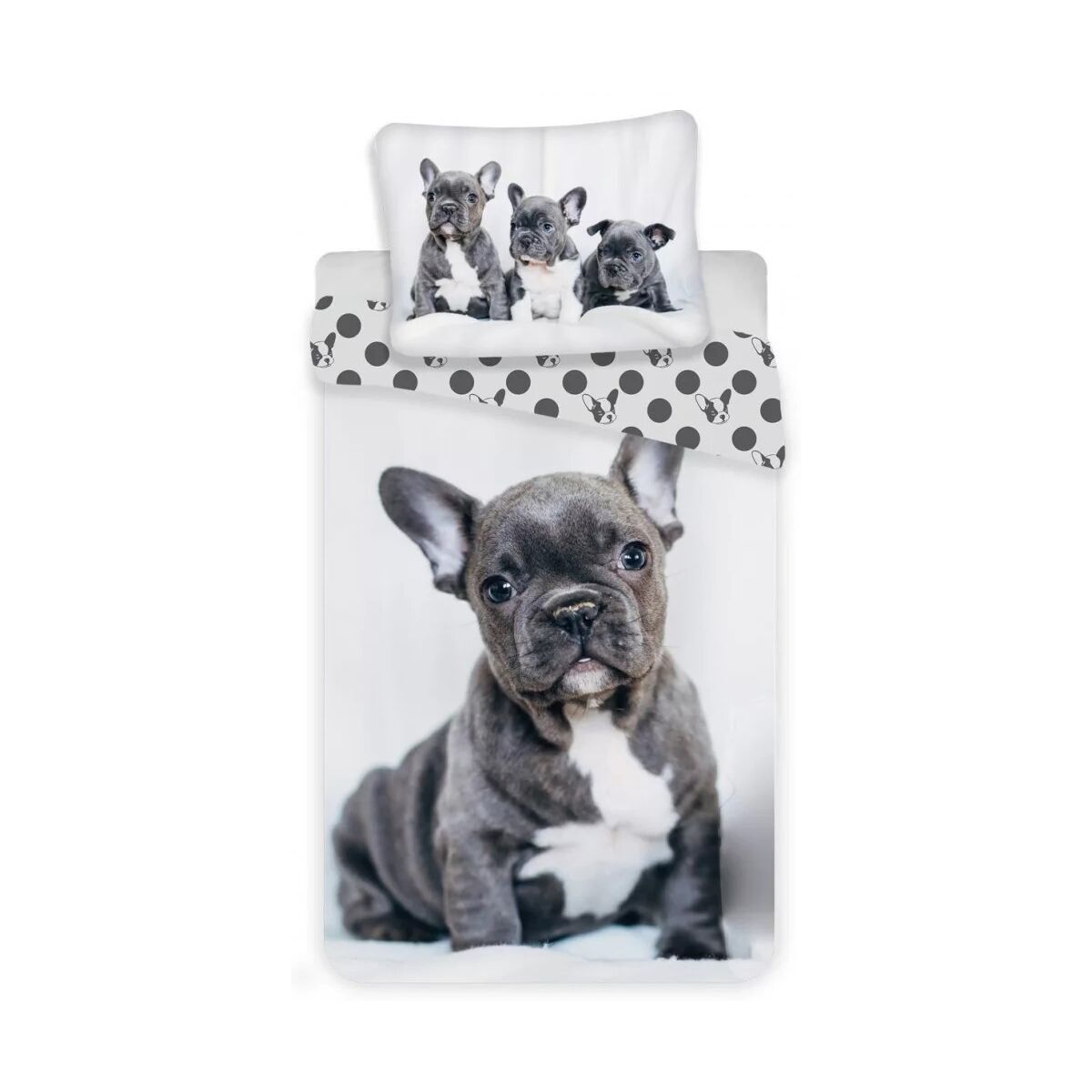 Hund French Bulldogs Bettwäsche 140×200cm, 70×90 cm