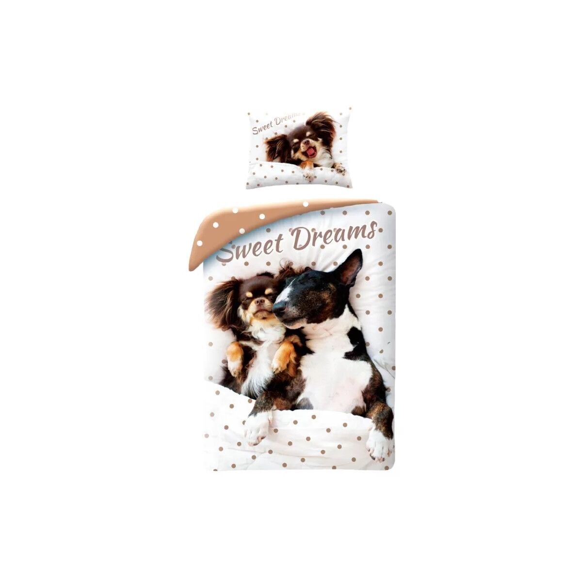 Tiere Sweet Dreams Hunde Bettwäsche Set 140×200cm, 70×90 cm