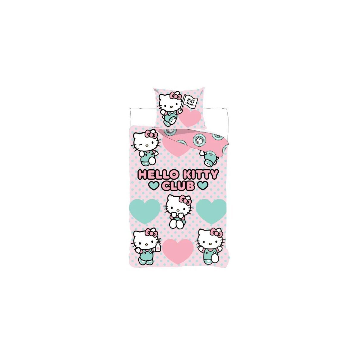 Hello Kitty Club Bettbezug 140×200cm, 70×90 cm