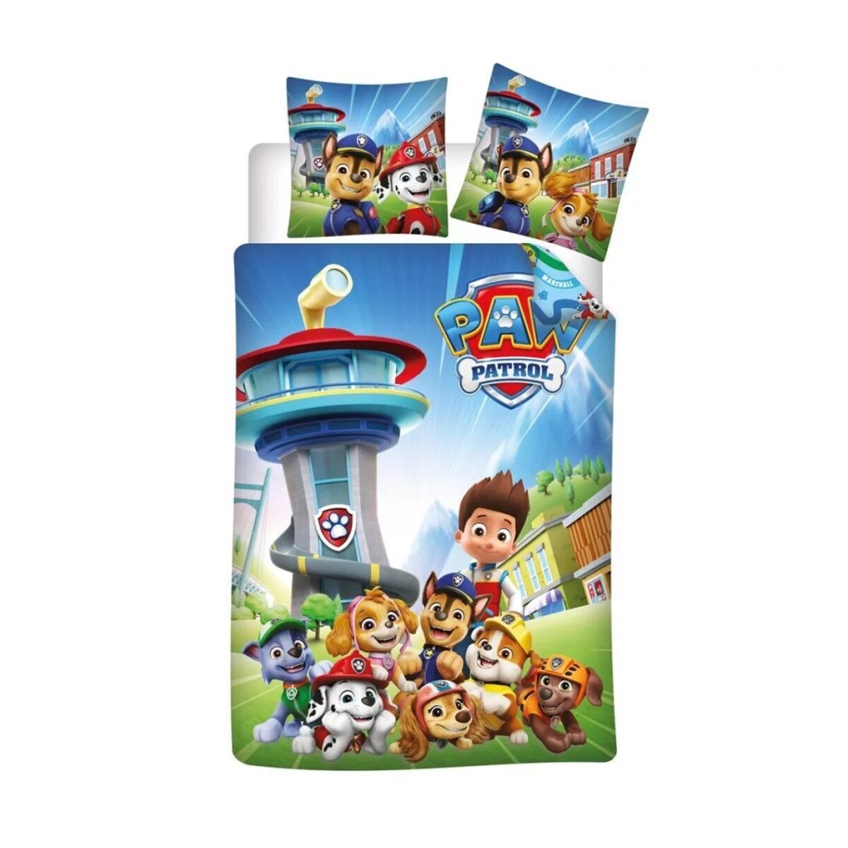 Paw Patrol Teamwork Bettwäscheset 140×200cm, 65×65 cm