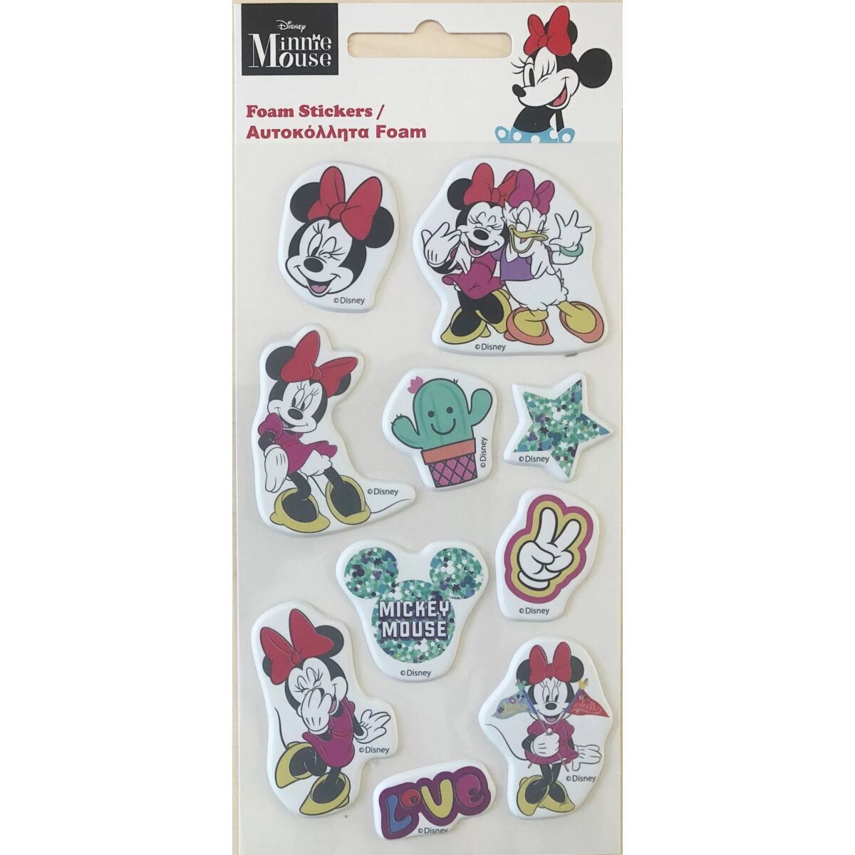 Disney Minnie Smiles puffy Schaum Aufkleber Set