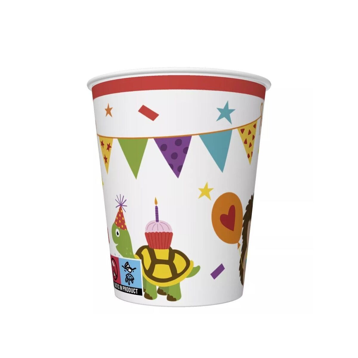 Tiere Cute Party Pappbecher 8er-Set, 250 ml