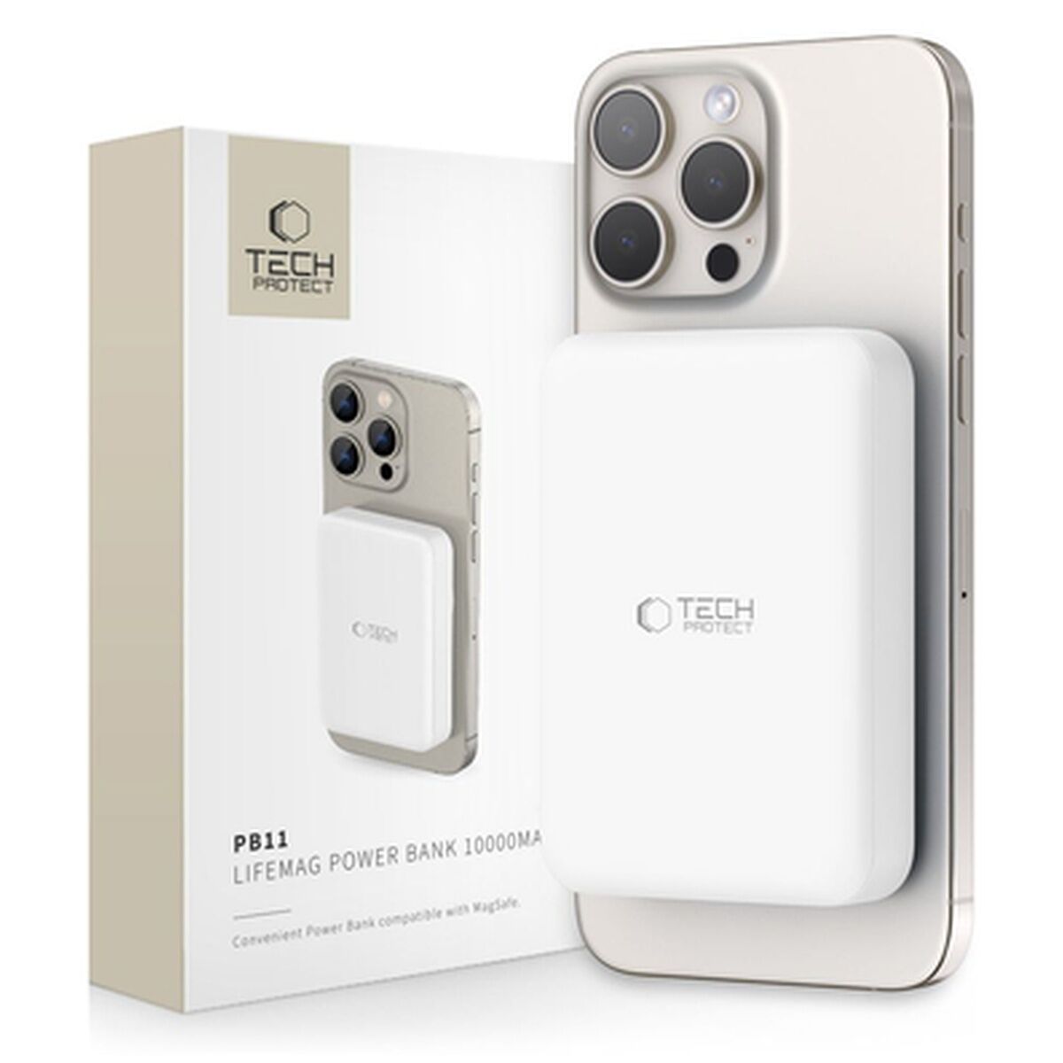 Tech Protect LifeMag PB11 Powerbank mit MagSafe 10000 mAh 15