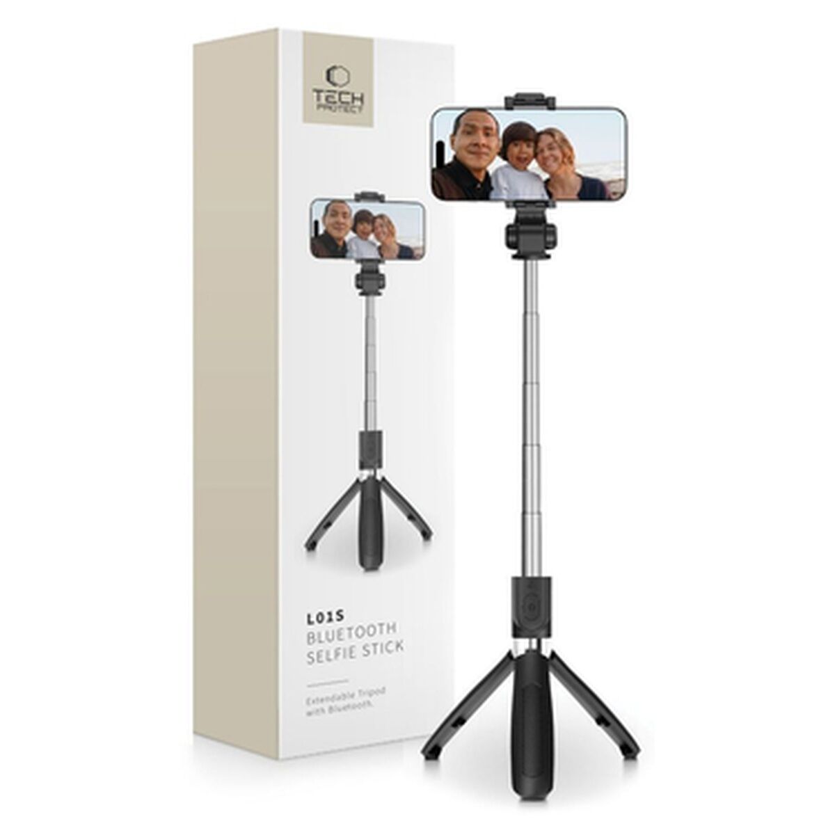 Tech Protect L01S Bluetooth Selfie Stick mit Stativ bis 70