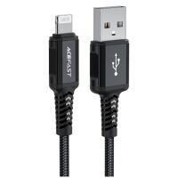 Acefast MFI USB Lightning Kabel 1 8 m 2 4 A schwarz C4 02 A