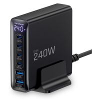 Tech Protect DC240W GaN Ladestation mit 6 Anschlussen 4 x