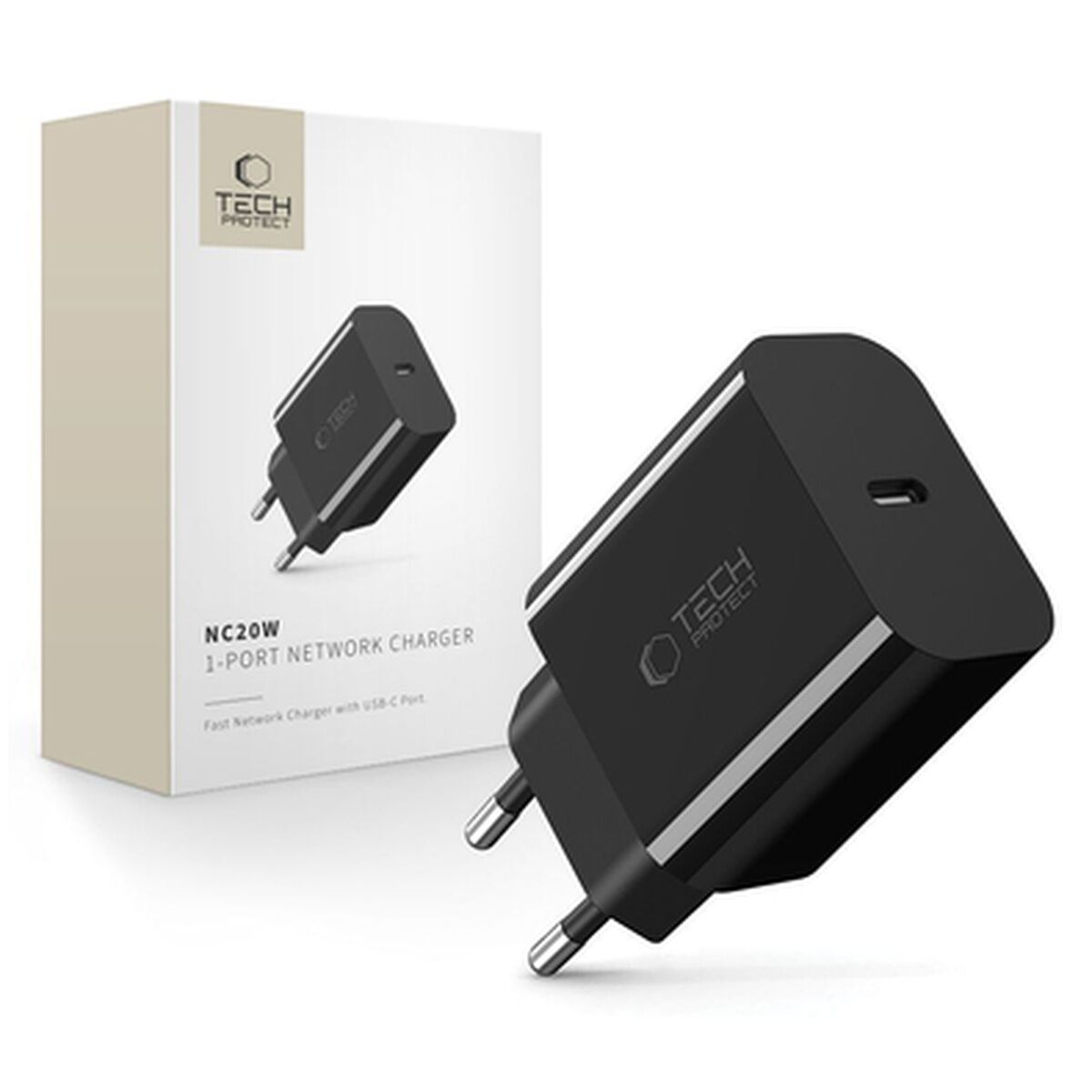 Tech Protect NC20W USB-C 1 Port PD20W WandLadegerät