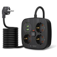 Tech Protect PCS3X4 Steckdosenleiste 3 Steckdosen 2xUSB-A