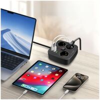 Tech Protect PCS3X4 Steckdosenleiste 3 Steckdosen 2xUSB-A