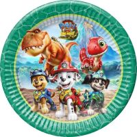Paw Patrol Dino Movie Pappteller 8 Stück, 23 cm