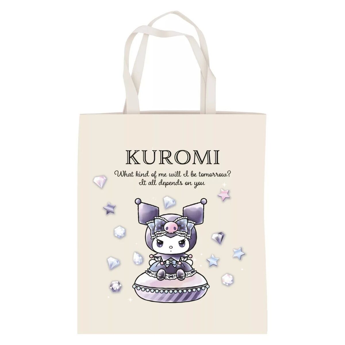 Hello Kitty Kuromi Diamond Baumwolltasche, Einkaufstasche 44 cm