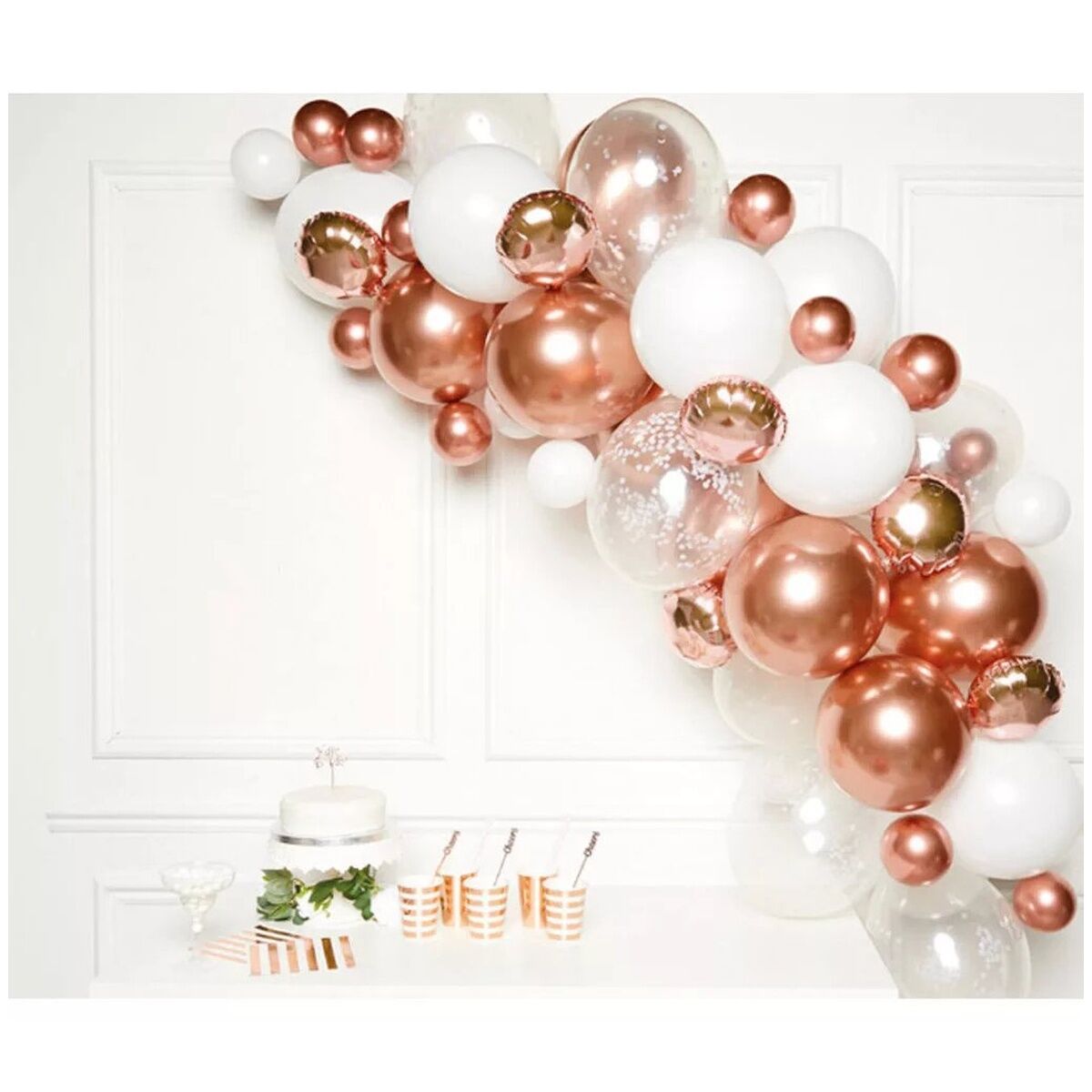 Farbe Rose Gold Ballon-Girlande Set, 66 Stück
