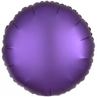 Farbe Silk Lustre Purple Lila runder Folienballon 43 cm