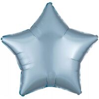 Farbe Silk Lustre Pastel Blauer Stern Folienballon 48 cm