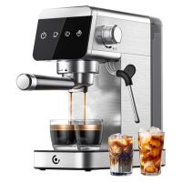 AMZCHEF CE-AZ-EM1501-SV Kolben-Kaffeemaschine (Silber)