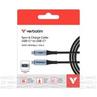 Verbatim USB-C/USB-C 1, 2m 100W Nylon/Kevlar Schwarz